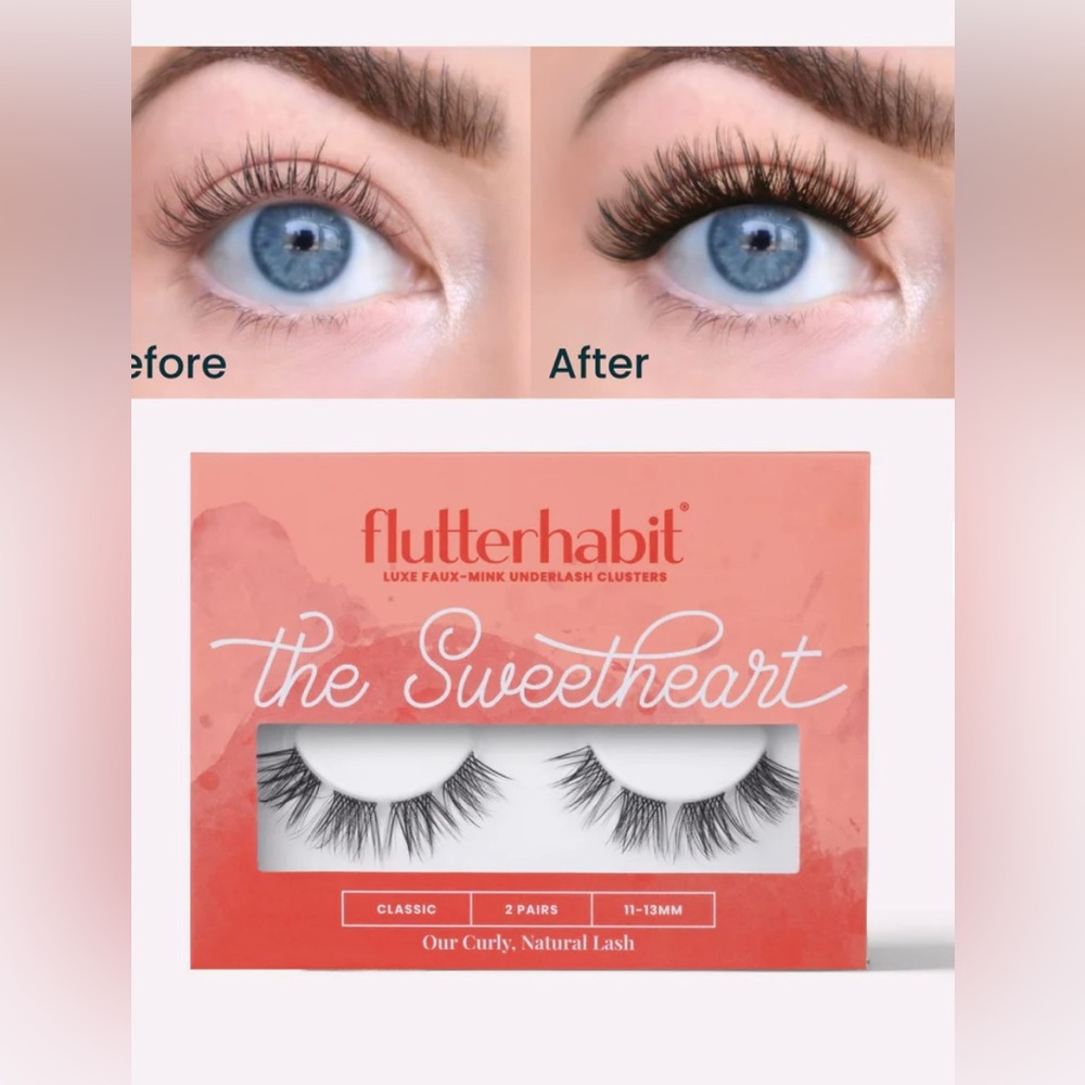 Flutterhabit The Sweetheart Luxe Faux-Mink Eyelash Clusters